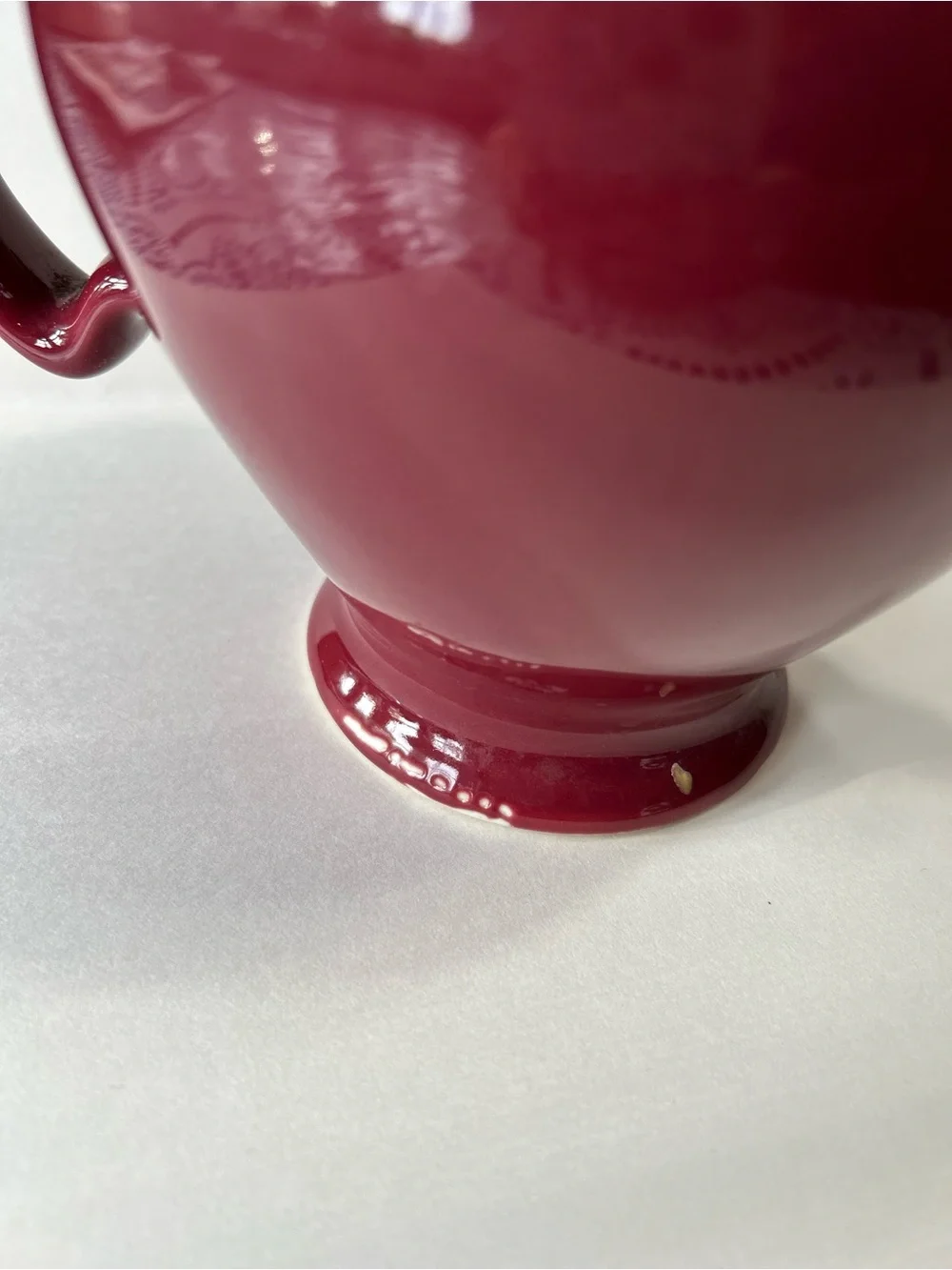 Vintage 1940s McCormick & Co  Burgundy Ceramic Teapot